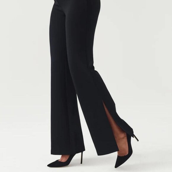 SPANX $150 PERFECT PANT SPLIT HEM Side Ponte S L Bootcut Flare - Picture 6 of 9